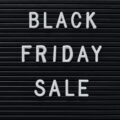 black friday sale text on black background